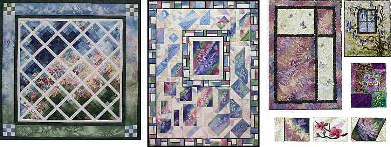 Group of Art Quilts from Sue Andrus, Andrus Gardens Quilts 